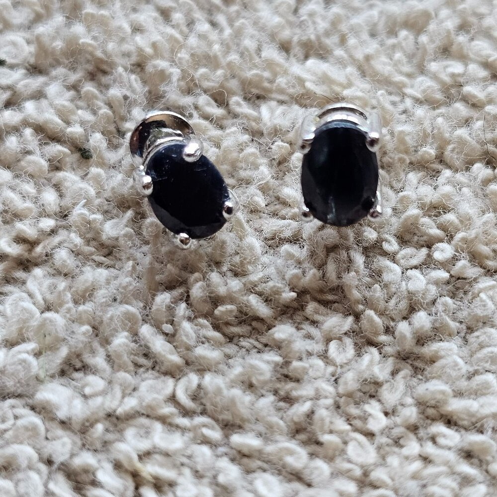 Vintage Dark Topaz earrings